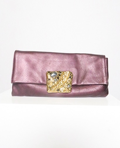 Clutch With Jewelled Clasp, front view
